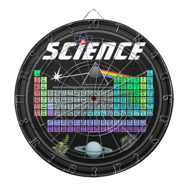 Cible De Fléchettes Tableau de bord scientifique avec fléchettes (Devant)