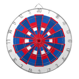 Cible De Fléchettes Tableau de bord - Triangles et cercles Bleu blanc 