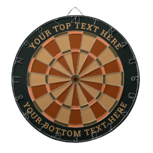 Cible De Fléchettes Tableau de bord vert foncé et Brown avec texte per