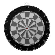 Tableau de fléchettes : gris clair, gris charbon e
