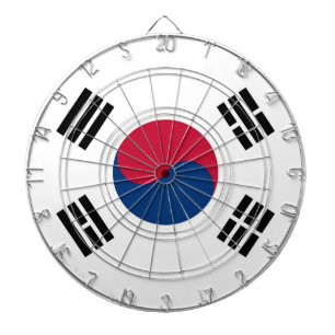 Cible De Fléchettes Tableau noir avec drapeau de la Corée du Sud