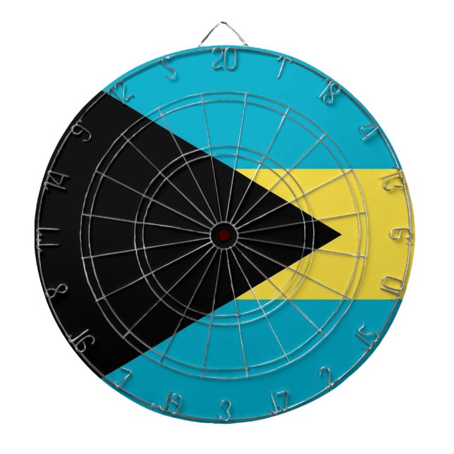 Cible De Fléchettes Tableau noir avec drapeau des Bahamas (Devant)