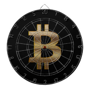 Cible De Fléchettes Tableau noir Bitcoin