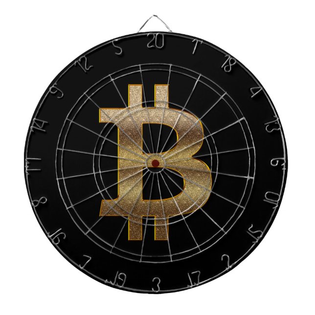 Cible De Fléchettes Tableau noir Bitcoin (Devant)