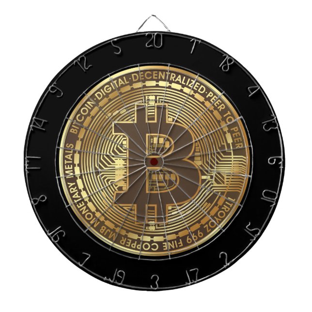 Cible De Fléchettes Tableau noir de bord du Bitcoin (Devant)
