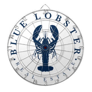 Cible De Fléchettes Tableau noir de l'immobilier de homard bleu