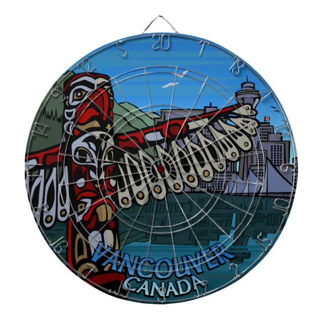 Cible De Fléchettes Tableau noir de Vancouver Totem Pole Souvenir Dart (Devant)