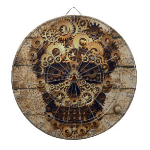 Cible De Fléchettes Tableau noir du crâne Halloween Steampunk
