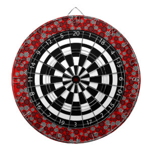 Cible De Fléchettes Tableau noir et blanc