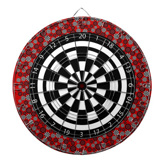 Cible De Fléchettes Tableau noir et blanc (Devant)