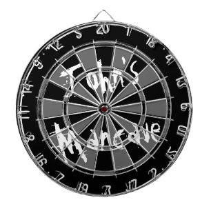 Cible De Fléchettes Tableau noir et blanc avec citation drôle pour ho