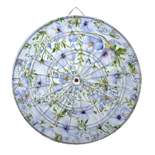Cible De Fléchettes Tableau noir floral