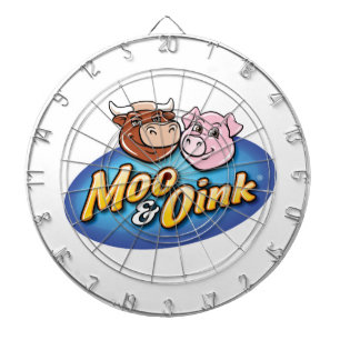 Cible De Fléchettes Tableau noir Moo & Oink