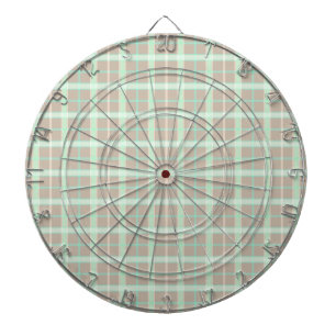 Cible De Fléchettes Taupe & Seafoam Plaid