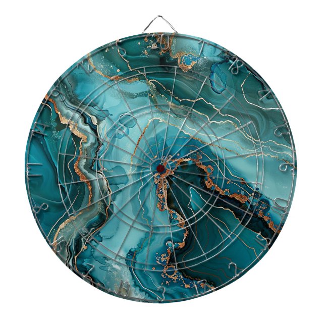 Cible De Fléchettes Teal Agate Dartboard (Devant)