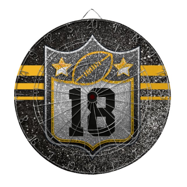Cible De Fléchettes Team USA Sports Black and Gold Pittsburgh Football (Devant)