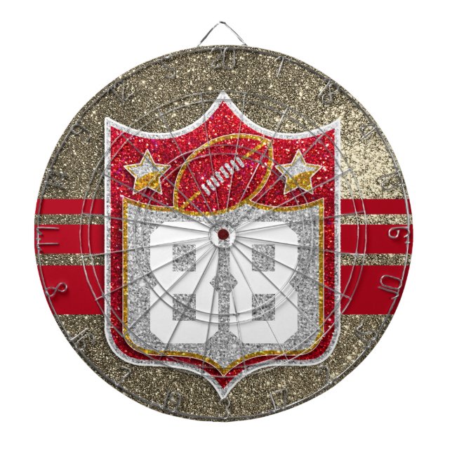 Cible De Fléchettes Team USA Sports Red and Gold College Football (Devant)