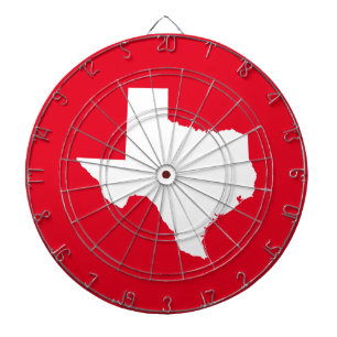 Cible De Fléchettes Texas rouge et blanc