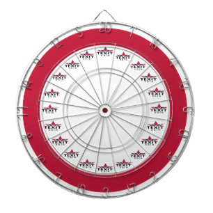 Cible De Fléchettes TexitCoin rouge et blanc avec logo texit