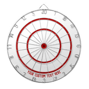 Cible De Fléchettes Texte personnalisé en rouge, sections doubles et t