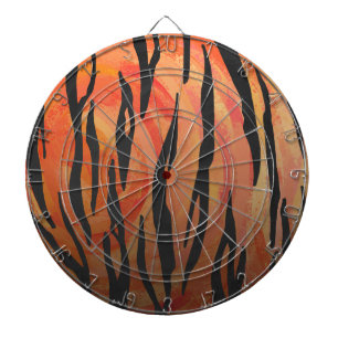 Cible De Fléchettes Tiger chaud orange et noir