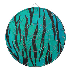 Cible De Fléchettes Tiger noir et Turquoise