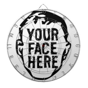 Cible De Fléchettes Ton visage ici Dartboard