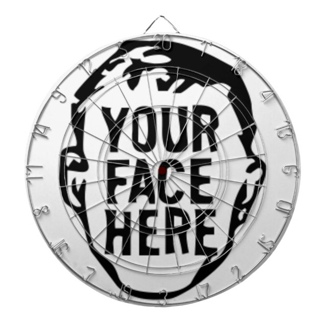Cible De Fléchettes Ton visage ici Dartboard (Devant)