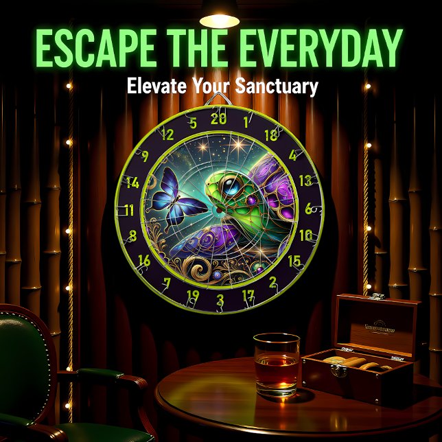 Cible De Fléchettes Tortue céleste rustique Butterfly Lodge Art (Créateur téléchargé)