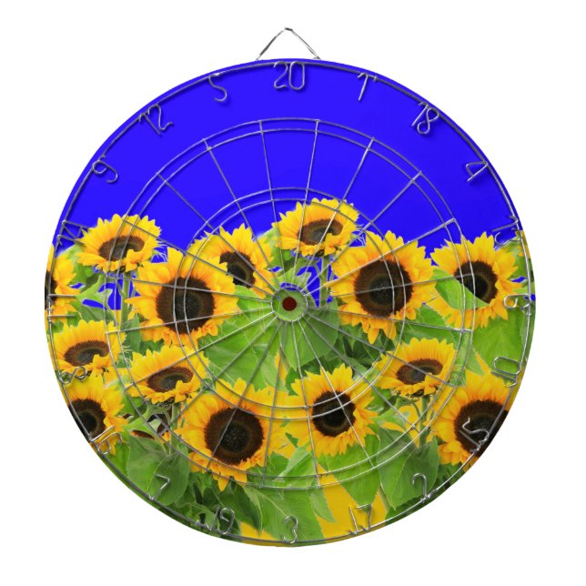 Cible De Fléchettes Tournesols - Liberté Ukraine - Paix (Devant)