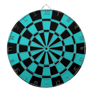 Cible De Fléchettes Turquoise et noir