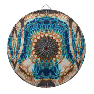 Cible De Fléchettes Turquoise Gold Sun Southwestern Art