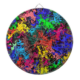 Cible De Fléchettes Twirly coloré Abstrait /