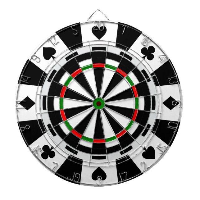 Cible De Fléchettes Un jeu classique de style de jeton de poker de (Devant)
