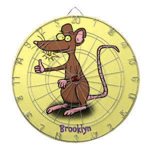 Cible De Fléchettes Un rat brun mignon pouce vers le haut dessin animé