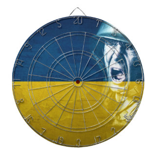 Cible De Fléchettes Un soldat de la paix en Ukraine en guerre