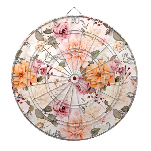 Cible De Fléchettes Une série de fleurs automnales Design 2 (Devant)