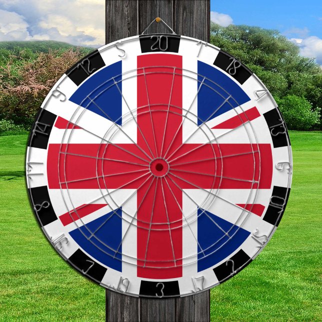 Cible De Fléchettes Union Jack Dartboard & British Flag / UK game (Créateur téléchargé)
