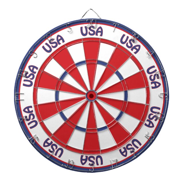 Cible De Fléchettes USA Patriotic Red, White, Blue (Devant)