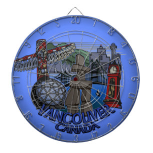 Cible De Fléchettes Vancouver Dartboard Vancouver Souvenir Dartboard