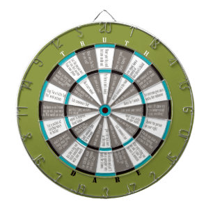 Cible de flechettes Vérité ou Odeur Vert/Bleu (pas