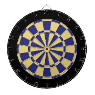Cible de flechettes : Vieux Or, Bleu Marine Et Noi