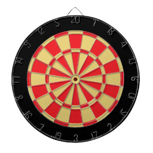 Cible de flechettes : Vieux Or, Rouge Et Noir