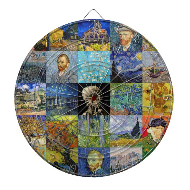 Cible De Fléchettes Vincent van Gogh - chefs-d'oeuvre Mosaic Patchwork (Devant)