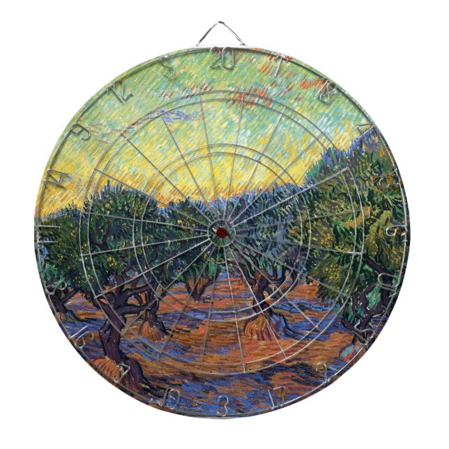 Cible De Fléchettes Vincent Van Gogh Olive Grove Impressionnisme Art (Devant)