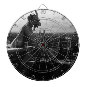 Cible De Fléchettes Vintage France Paris Cathédrale Notre Dame diable