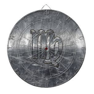 Cible De Fléchettes Virgo Zodiac Sign dans Grunge Distressed Style Dec