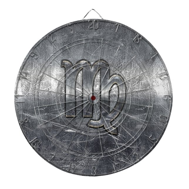 Cible De Fléchettes Virgo Zodiac Sign dans Grunge Distressed Style Dec (Devant)