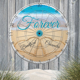 Cible De Fléchettes Wedding Hearts in Sand Forever reception Games 