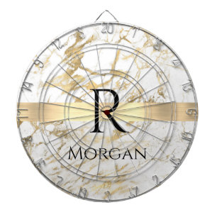Cible De Fléchettes Wh & Gold Marble Gold Bar, DO-IT-YOURSELF Nom Noir